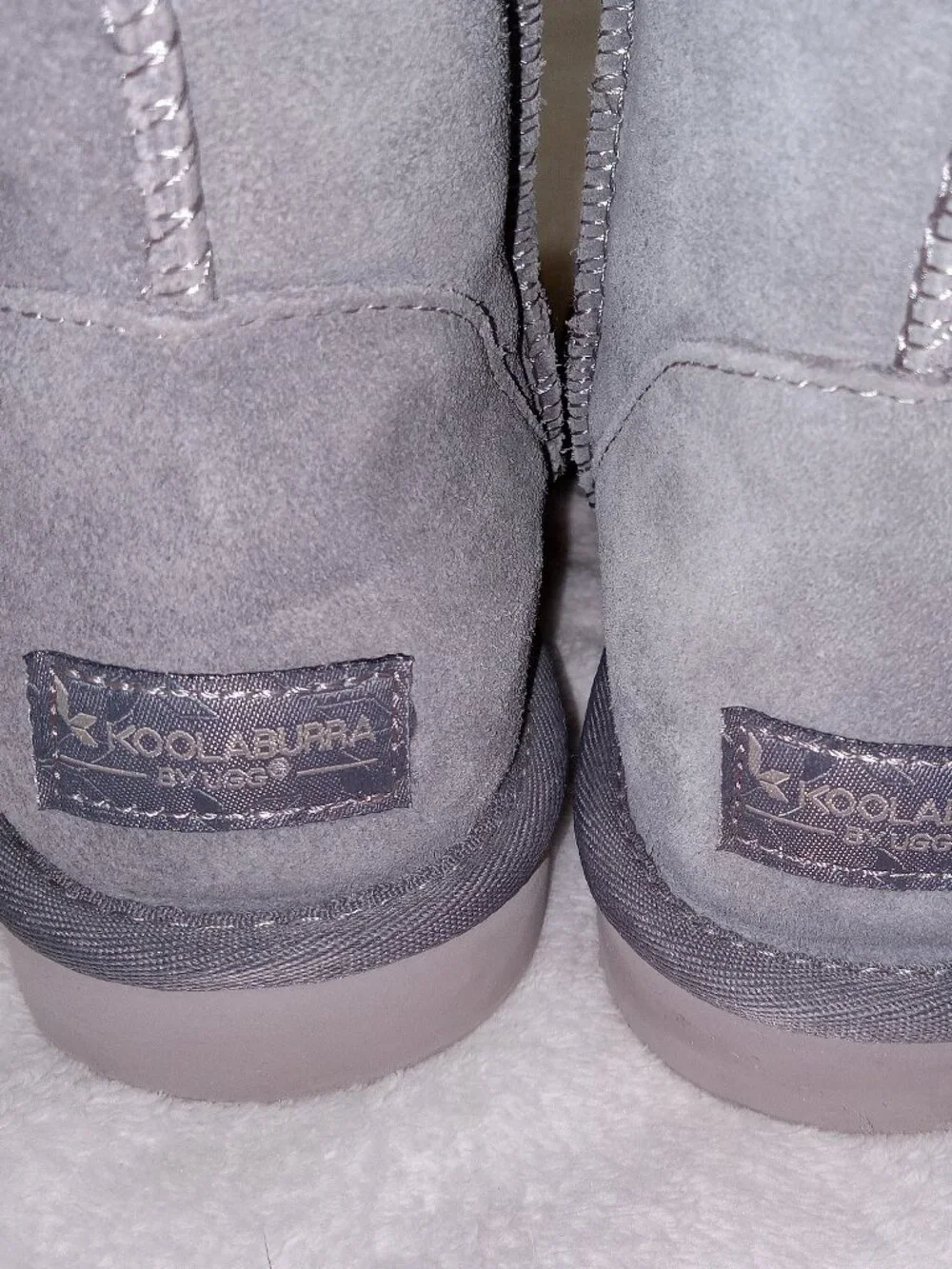 Koolaburra By UGG Koola Winter Boots Size 8 Gray Faux Fur Lined Suede NWOB